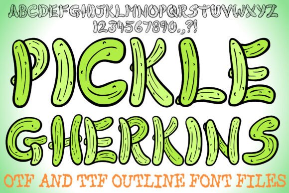 A Tangy Twist for Your Typography: The Pickle Gherkins Food Font