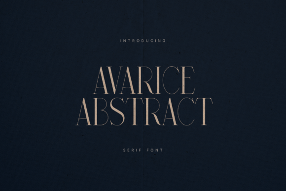 Avarice Abstract: Sculpting Luxury with Serif Typography