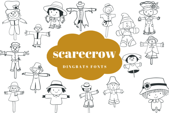 Bring Autumn's Whimsy to Your Designs with the Scarecrow Font