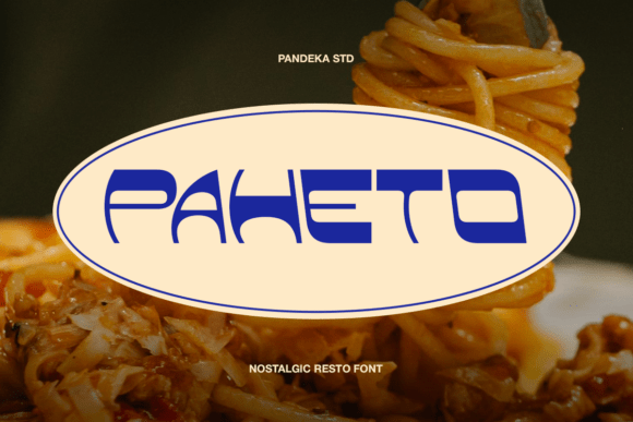 Paheto: The Nostalgic Display Font for Modern Eateries